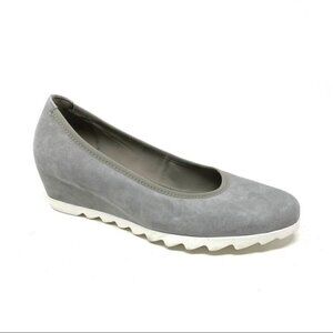Gabor grey suede Sacchetto wedges 85.320.10